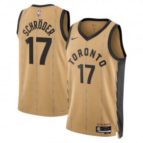 Toronto Raptors Dennis Schroder Nike 2023-24 City Edition Kulta Miesten Pelipaidat Swingman